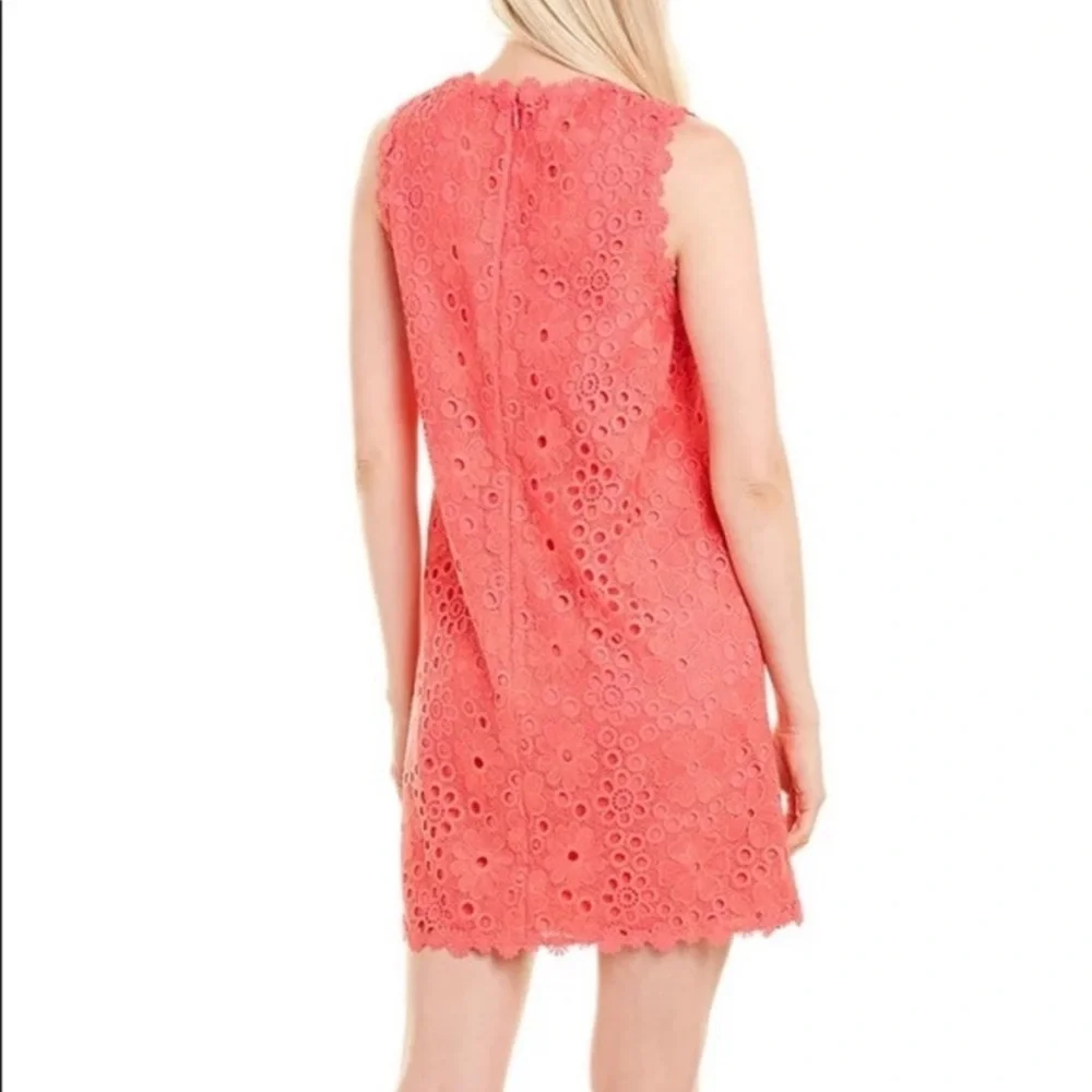 Kate Spade Coral Salmon Lace Shore Thing Shift Dress Size 2